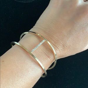 Adjustable gold crystal bracelet✨